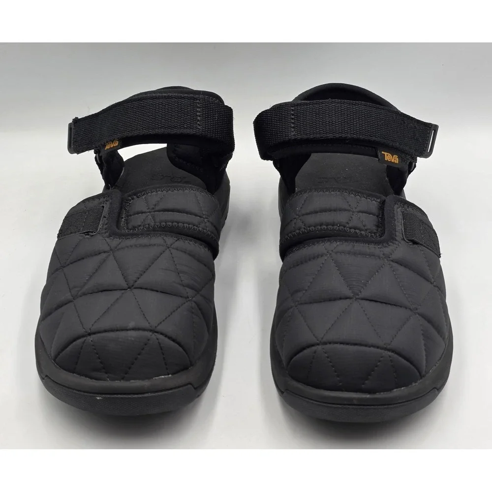 Teva Hurricane Hybrid Moc Sandals Mens 10 Black Quilted Ripstop Trail